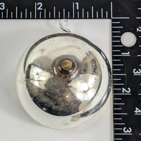 60s Diorama Christmas Ornament Celluloid Gnome Silver Mica Authentic Vtg Holiday - Picture 6 of 7